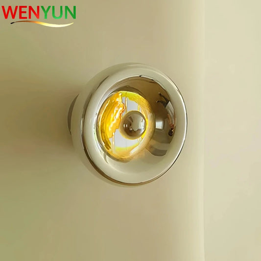 2026 Designer Lava Wall Lamp Chrome Gold Corridor Background Wall LED Living Room Bedroom Bedside Decorative Wall Light