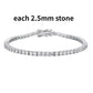 Smyoue 2-6.5mm Real Moissanite Tennis Bracelet for Women Christmas Gift Platinum Plated 100% 925 Sterling Silver Wedding Jewelry