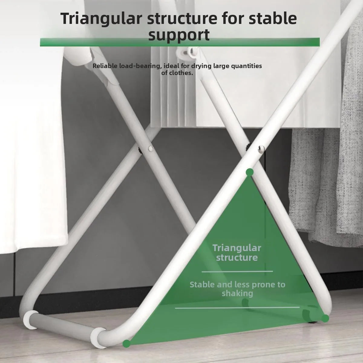 Simple Floor-Mounted Laundry Drying Rack Yangzi Footline Heater Balcony Stacking Easy-To-Use Clothes Drying Rack Home Use