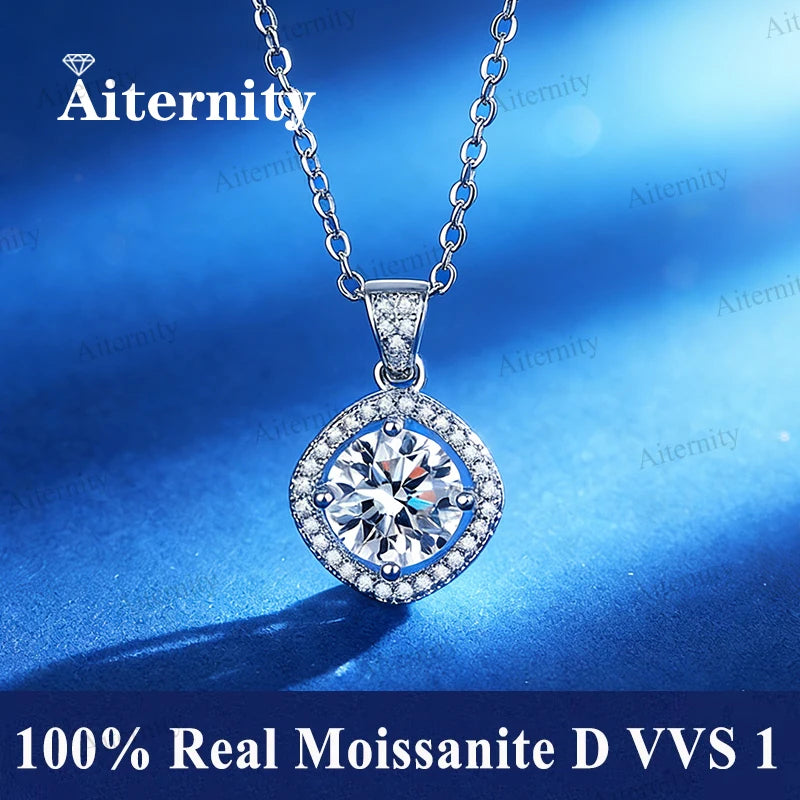 Promotion of Multiple 1.0 Carat Moissanite Windmill Pendants, Luxury Wedding 925 Sterling Silver Jewelry, Bride Diamond Necklace