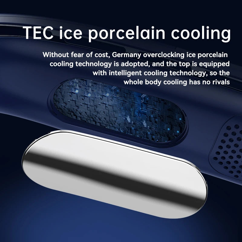 Lenovo Portable Neck Air Conditioner 5 Speed Ultra Hanging Neck Fan Rechargeable Semiconductor Refrigeration Leafless Fan 2026