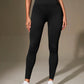 Women's High Waisted Ribbed Yoga Pants - Solid Color Stretchy Tummy Control Workout Leggings for Fitness Gym Lounge & Daily Wear
