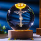 Illuminated Jesus and Virgin Mary Crystal Ball Set with Cross for Devotion rosarios catolicos  jesus christ