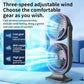 Dual Head Desk Fan 3 Speed USB Rechargeable Table Cooling Fan Low Noise with LED Night Light Independent Control for Home Office Bedroom Desktop