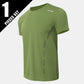 1/4 Pcs Men's Summer Fashion Printing Quick-drying Short-sleeved Youth Leisure Sports Fitness Breathable Top Middle-aged Loose T