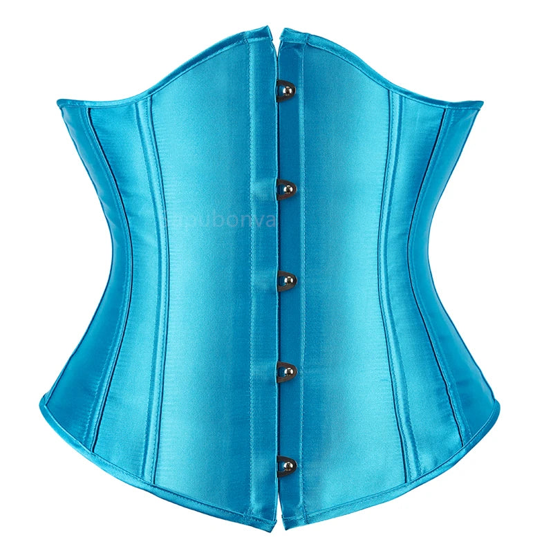 Sapubonva Corset Underbust Waist Cincher Workout Shape Body Belt Shapewear Corsets and Bustiers Lingerie Plus Size Women Gothic