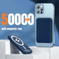 50000mah Wireless Magnetic Power Bank Pd 22.5w Portable Fast Charging External Spare Battery Pack For iphone Samsung Xiaomi