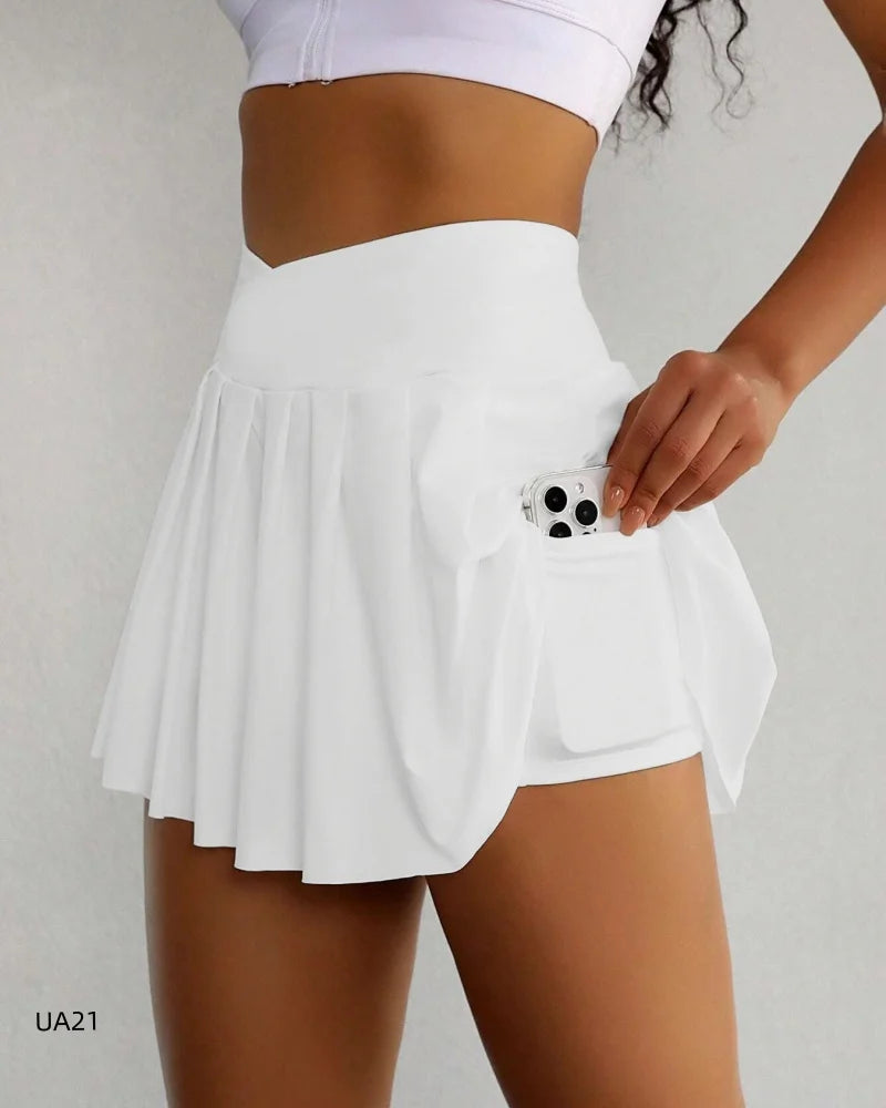 2 in 1 Jogger Flowy Athletic Shorts for Women Gym Yoga Workout Running Tennis Skirt Comfy Skort Lounge Cute Clothes Casual Wear