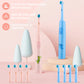 Smart Rotating Timing Electric Toothbrush, Rechargeable Rotary Toothbrush with 4 Heads, 5 Modes Setting Teeth Whitening Oral Car