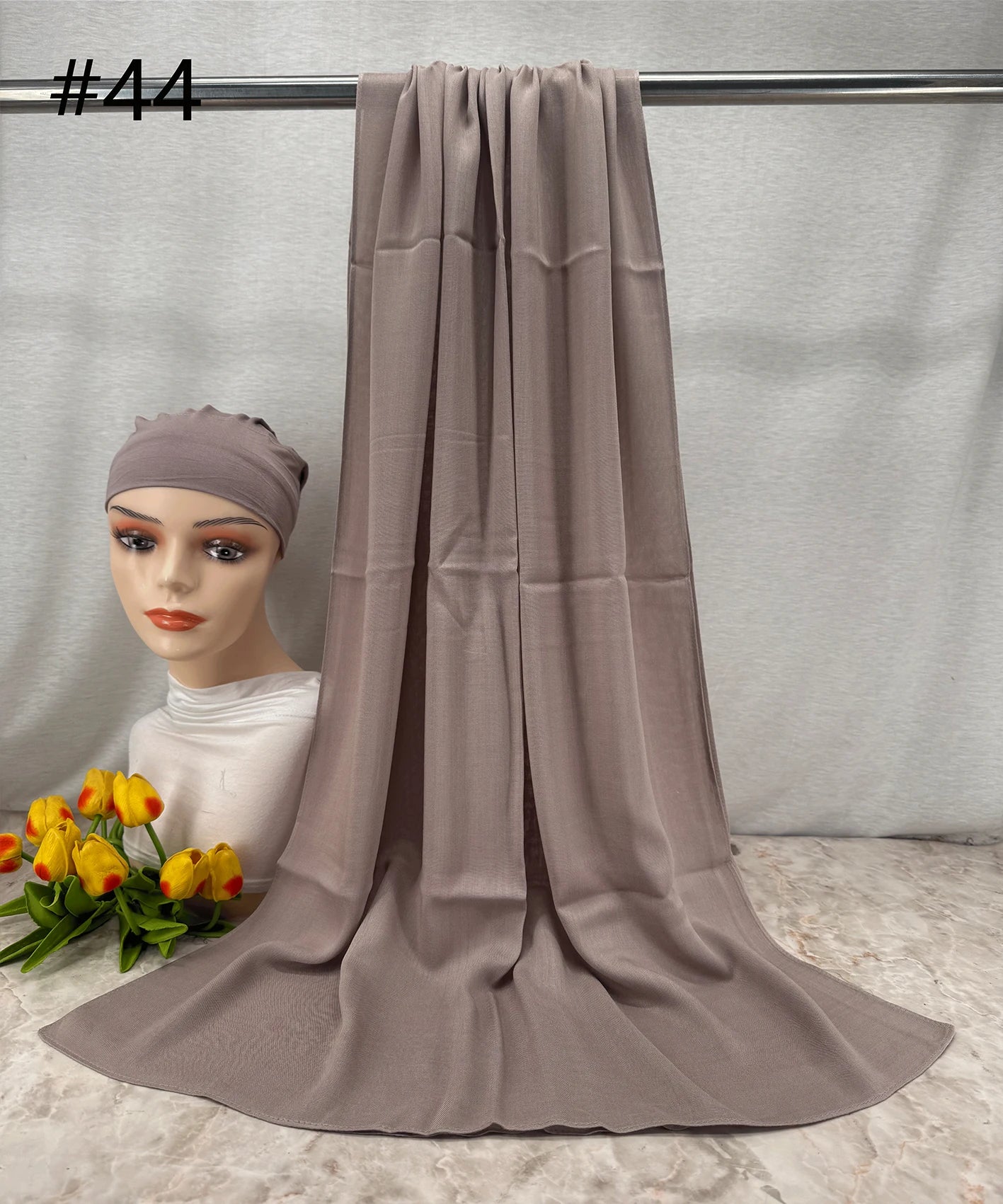 110colors Modal Hijab with Modal Undercap Set Basic Stretchy Pullover Headscarf Thin Breathable Sunscreen Head Wrap Hijabs Scarf
