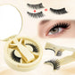 1 Pairs Magnetic Fake Eyelashes Kit Handmade Fluffy Faux Mink Lashes Curler 3D False Eyelashes Extension Makeup with Tweezers