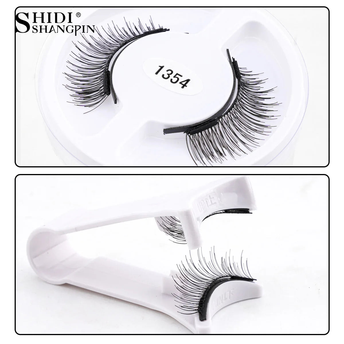 5 Styles 1 boxes Reusable Magnetic Eyelashes Tweezers Set Lash Extension Natural Curler 3-Step Press On False Eyelashes in bulk