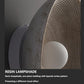 Nordic Creative Retro Round Wall Lamp Wabi-sabi Resin Sconces for Living Room Bedroom Bedside Hotel Corridor Decor Lighting