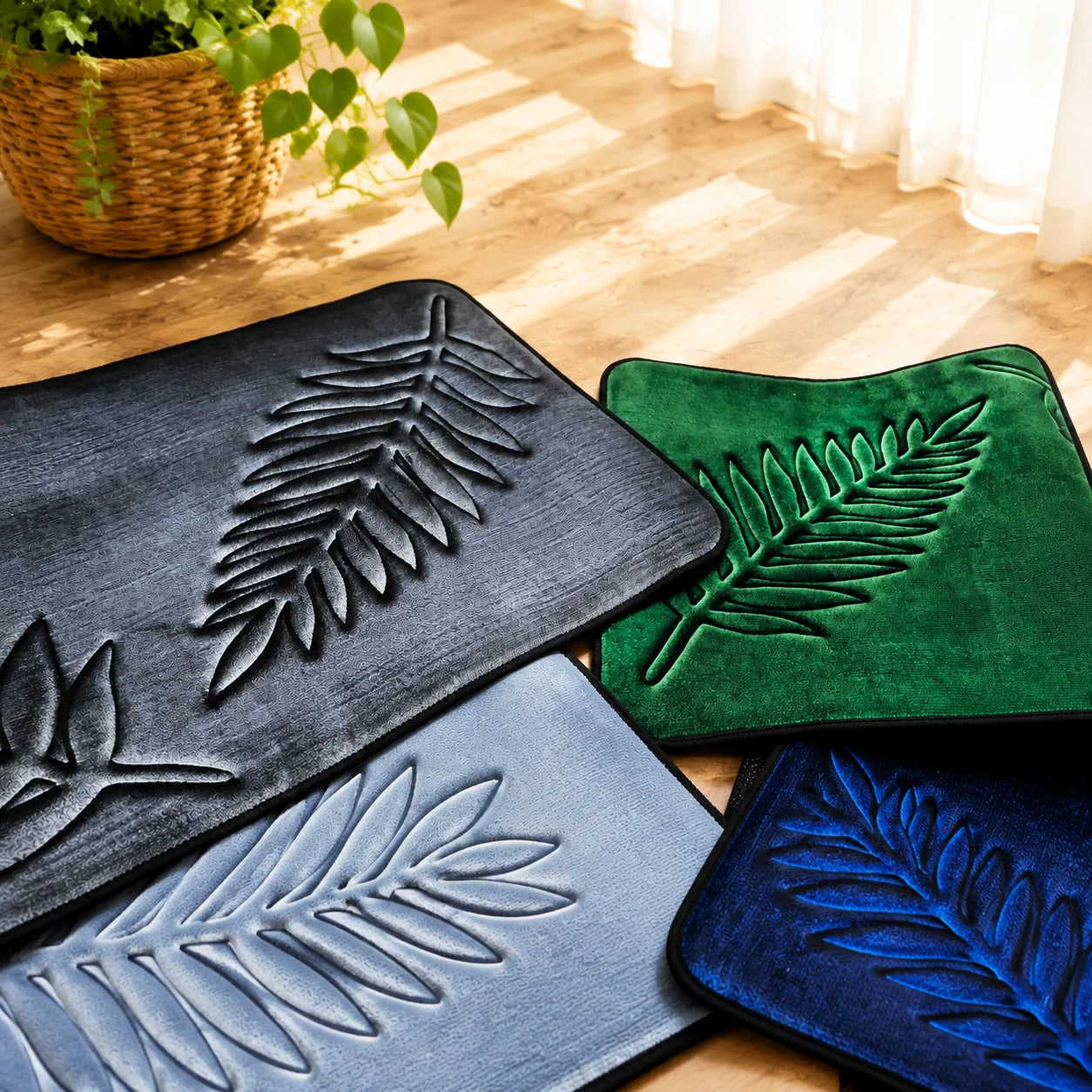 3PCS Set Bath Mats Nonslip Soft Quick Dry Bathroom Soft Rugs Water Absorption Dry Fast Bath Mat Machine Washable For Home Floor