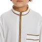 Eid Abaya Muslim Kids Embroidered Dress Arabia Children Kaftan Jubba Thobe Islamic Boys Long Sleeve Robe Middle East Clothing