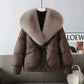 Fashion Winter Jacket Women 2025 New Korean Big Fur Collar Thick Down Cotton Jacket Parkas Female Short Coat Slim Warm Outerwear