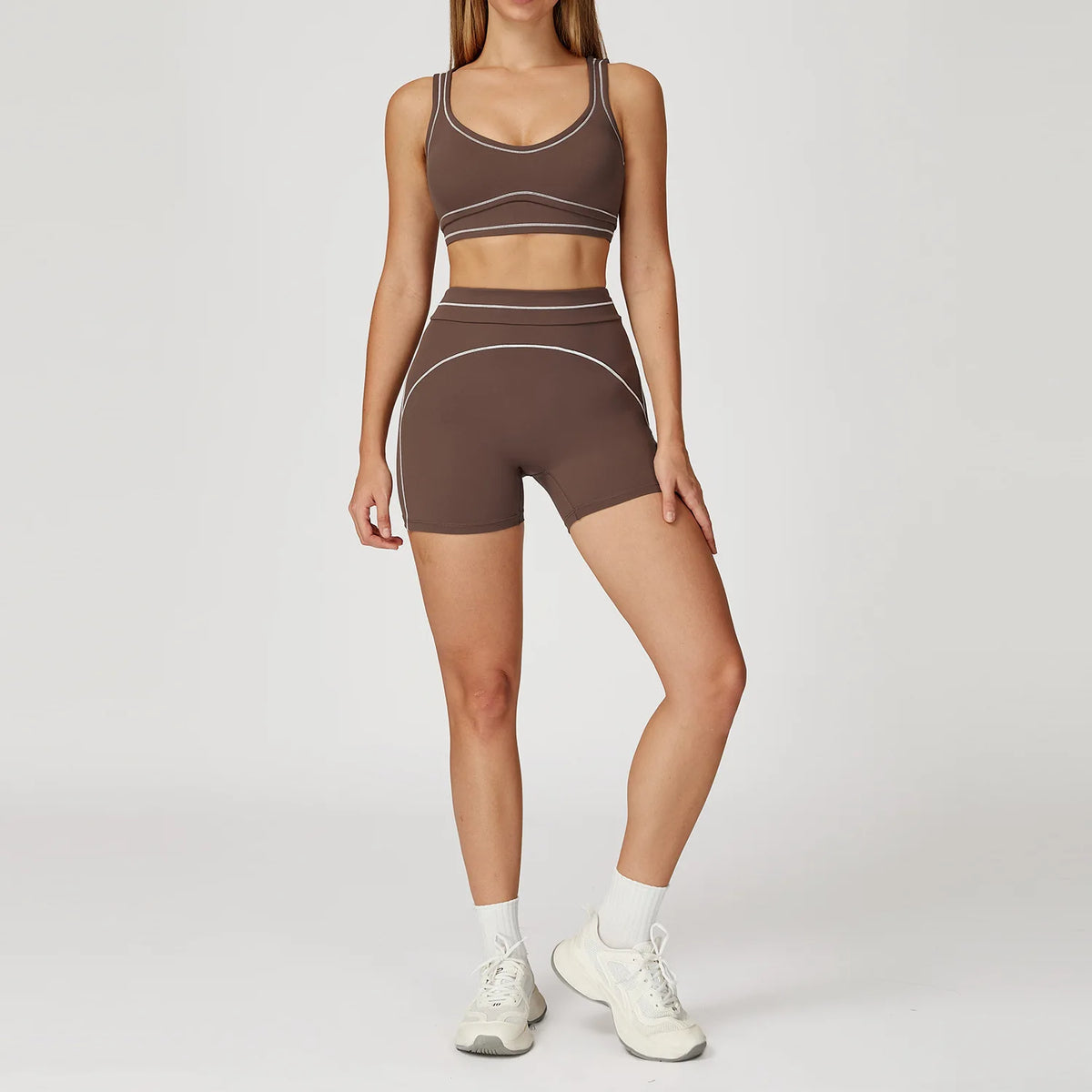 Yoga Suit Women Tracksuit Sports Bra High Waist Legging Shorts Outfit Gym Set Fitness Running Workout Clothes Push Up Sportswear