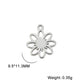 EUEAVAN 5pcs Stainless Steel Charms for Jewelry Making Leaves Lotus Flower Star Pendant Mini Charm Necklace Bracelet DIY Gifts