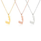 EUEAVAN Arabic Letter Pendant Necklace for Women Men Stainless Steel Arab Initial Alphabet Necklaces Lucky Amulet Muslim Jewelry