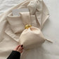 Personalized Soft Leather Clutch Bag Luxury Designer Women Pleated Mini Bucket Pouch Temperament Side Zipper Party Evening Bags