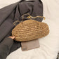 Summer New Straw Weaving Crossbody Bag Fashionable and Casual Shell Bag Women's Shoulder Bag with Excellent Texture