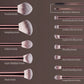 Soft Bristle Kabuki Blending Makeup Brush Set 13Pcs Foundation Eyeshadow Blush Cosmetic Tool Professional Salon Daily Facial Makeup Supply