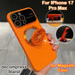 Rotating Gyro Bracket Magnetic Phone Case for Magsafe IPhone 17 16 15 Plus 13 14 Pro Max Air Original Color Lens Protector Cover