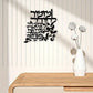 Islamic Wall Art Metal Laser-Cut Calligraphy Modern Boho Decor for Living Room Bedroom Home