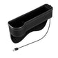 New Car Crevice Storage Box with 2 USB Charger Colorful LED Seat Gap Slit Pocket Seat Organizer Card Phone Bottle Cups Holder