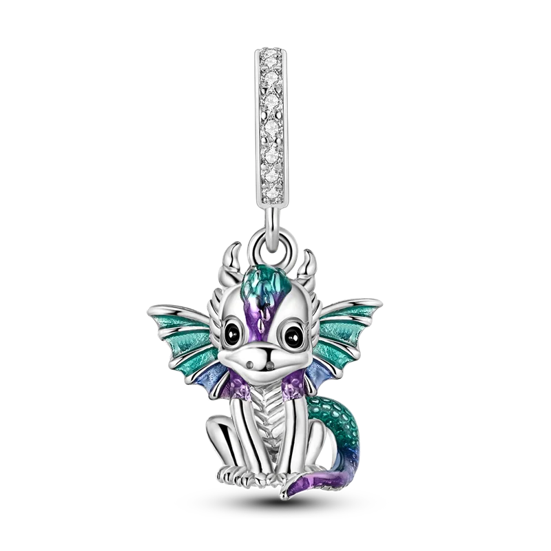 2026 Hot Sale Charms Bead 925 Sterling Sliver Pink Butterfly Luminous Firefly Dangle Fit Bangle Bracelet Necklace DIY Jewelry