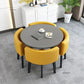 Nordic Round Dining Tables Set for Dining Room Furniture Kitchen Dining Table Set with 4 Chairs Home  Light Luxury Center Tables