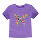 100% Cotton Toddler Girl T Shirt 2 to 3 4 5 6 7 8 9 10 11 12 13 14 Years Pink White Tshirt Flower Print Teenage Girls Tee Shirts