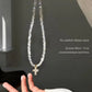 Design Exaggerated Baroque Transparent Crystal Chain With Sexy Zircon Cross Pendant Necklace For Women Wedding Praty Gift