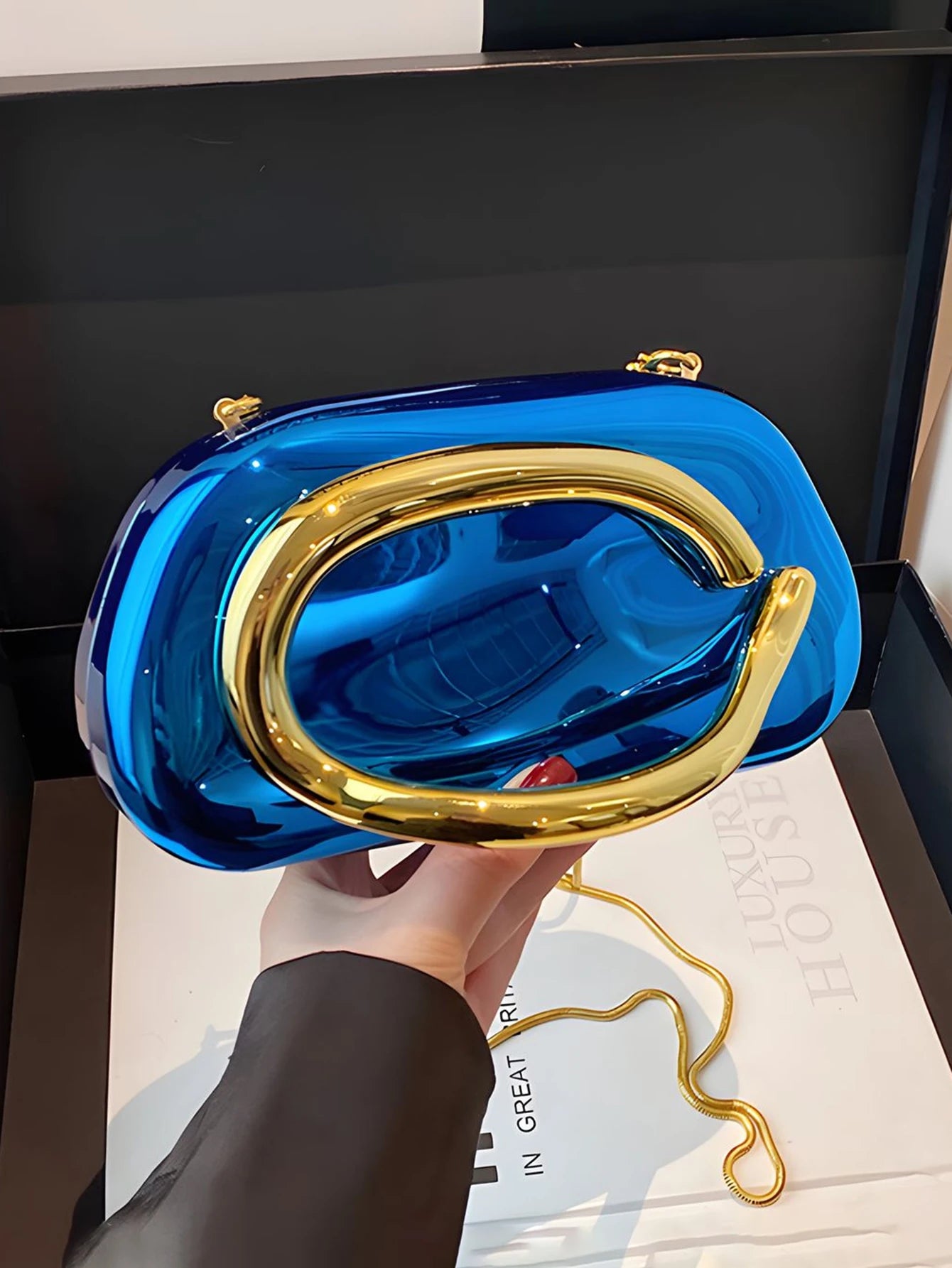 Fashion Elegant Acrylic Box Shaped Crossbody Bags Women Evening Bags Party Cute Handbag Wedding Mini Wallet Banquet Clutch Bag