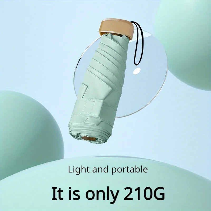 Ultra light mini women's 50 fold sun umbrella, sun protection and UV protection dual-purpose umbrella, sun umbrella pocket capsu
