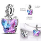 2026 Hot Sale Charms Bead 925 Sterling Sliver Pink Butterfly Luminous Firefly Dangle Fit Bangle Bracelet Necklace DIY Jewelry