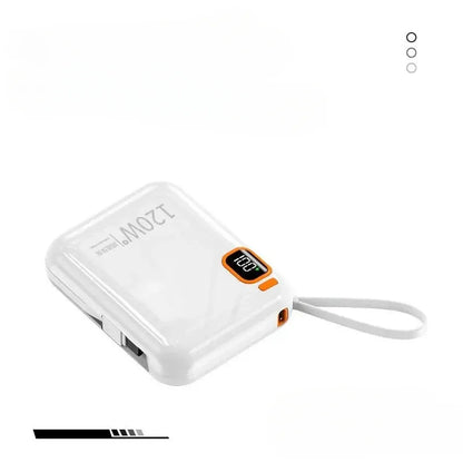 100000mAh 120W Portable Power Bank High Capacity Cable Two-way Fast Charging Mini Powerbank For Xiaomi IPhone Samsung ﻿2025 New