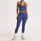 2/3PCS Yoga Set Women Gym Long Sleeve Sports Suits Fitness Bra Crop Top Workout Clothes Female Solid Seamless Legging Sportswear