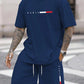 Men's Tracksuit 2 Piece O-neck Short Sleeve Shirt Shorts Set Men's Running Suit Plus Size T shirts Man Clothing Summer T-shirt