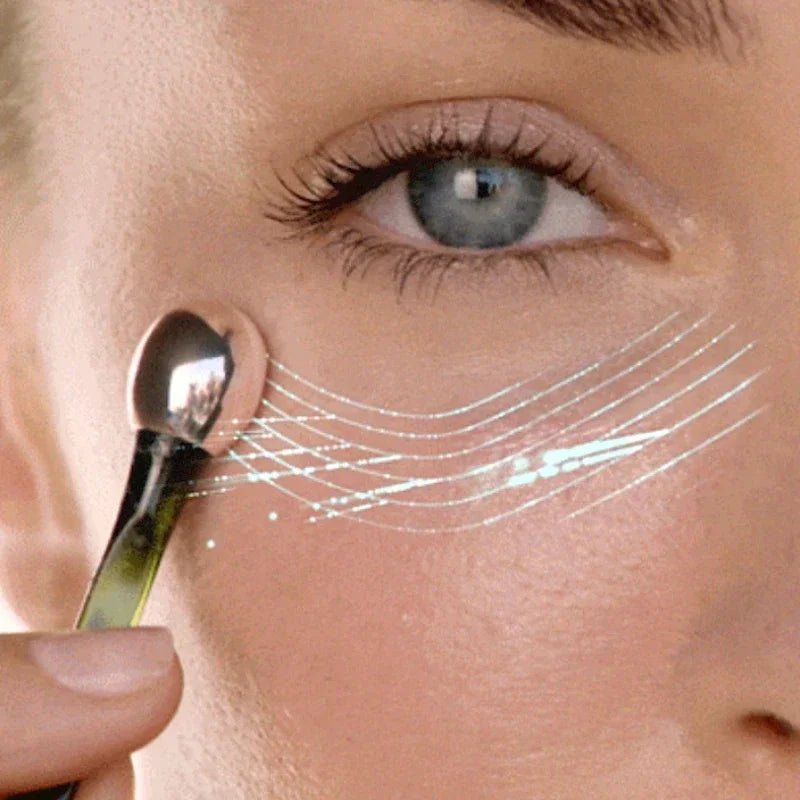 Eye Massage Roller Eye Cream Stick Applicator Cosmetic Spatula Anti Wrinkle Dark Circles Facial Spoon Gold Alloy Face Massager