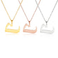 EUEAVAN Arabic Letter Pendant Necklace for Women Men Stainless Steel Arab Initial Alphabet Necklaces Lucky Amulet Muslim Jewelry