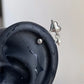 1pcs Quality Shiny Cross Zircon 316L Stainless Steel Ear Bone Nail Y2K Style Silver Color Earring for Women Cochlear Accessories