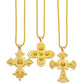 Anniyo Ethiopian Cross Pendant Necklaces for Women  Gold Color Habesha Eritrean African Ethnic Traditional Jewelry #346106