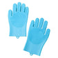 Silicone Dishwashing Gloves for Kitchen Dishwashing Laundry Scrubbing Gloves Household Soft Bristles Cleaning Pet Bathing Gloves