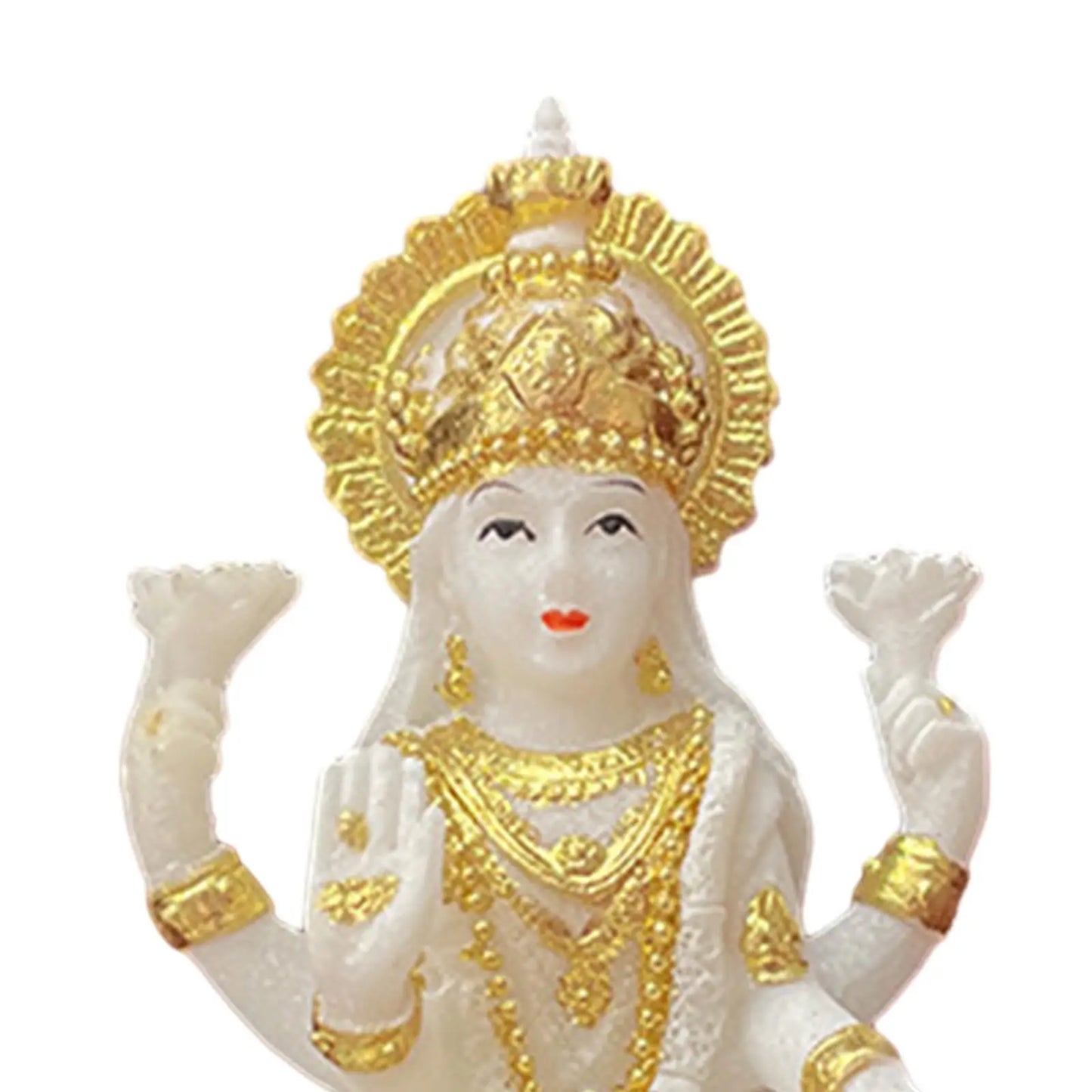 Hindu Goddess Lakshmi Statue Indian Goddess Feng Shui Decor Desktop Ornament for Table Bookshelf Office Cabinet Diwali Gift