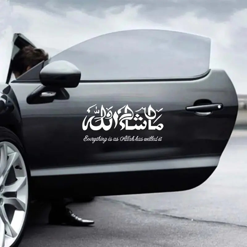 Masha Allah Art Creative Car Stickers Vinyl Decal Sticker Calligraphy Muslim Mural Wall Decor Sticker