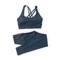 SOISOU Nylon Yoga Set Women's Tracksuit Gym Fitness Set Woman 2 Pieces Leggings Sports Bra Breathable Sportwear Woman Clothes