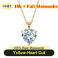 PureNew 1-5ct Classic Full Moissanite Necklace For Women S925 Silver Plated 18k Gold D Color VVS1 Women's Moissanite Chain Gift
