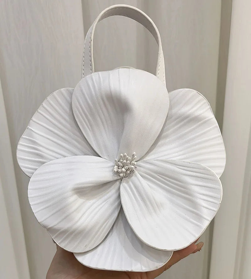 Fashion Flower Petals Evening Bag Purse Clutch Bag Crossbody Prom Women Luxury Wedding Party Crossbody Day Bag