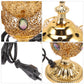 Incense Burner Electric Home Decor Censer Metal Aromatherapy Stove Middle Eastern Style Living Room Table Desk Furnishing decor